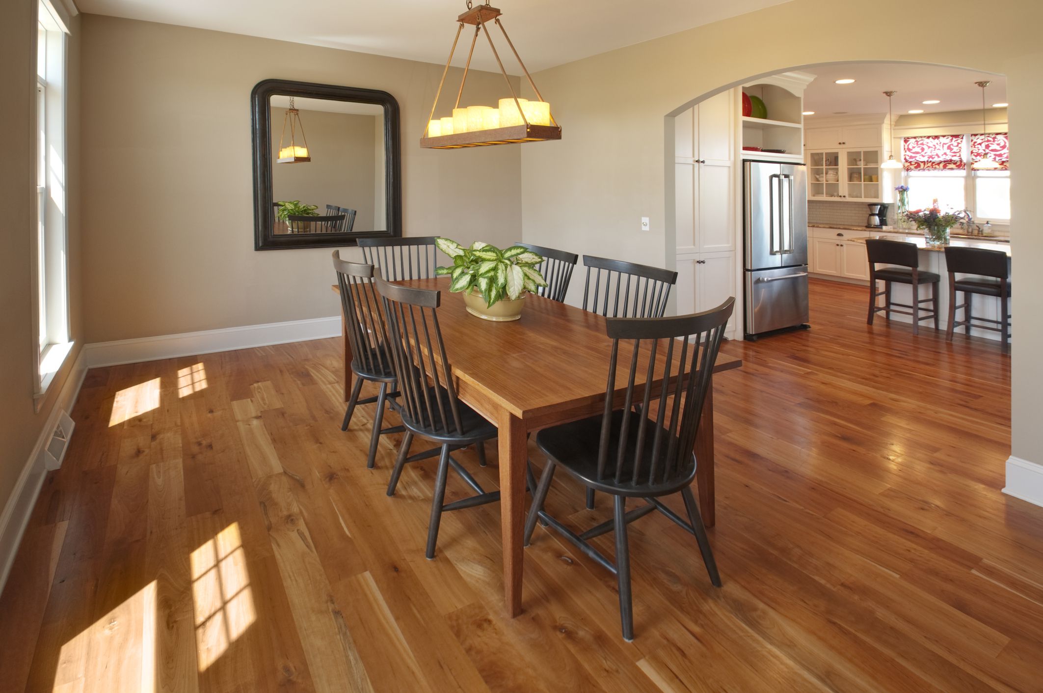 dining room light wood floors