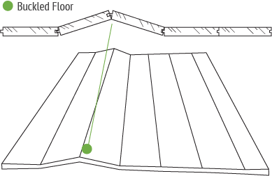 Buckled floor technical drawing